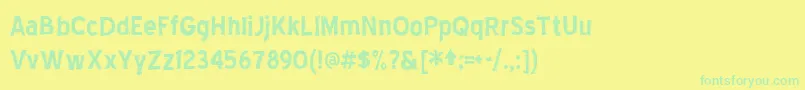 Подробнее о шрифте BlueHighwayLinocut Шрифт BlueHighwayLinocut – зелёные шрифты на жёлтом фоне