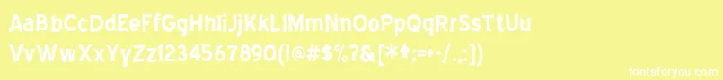 BlueHighwayLinocut Font – White Fonts on Yellow Background