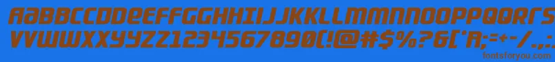 Lightsider Font – Brown Fonts on Blue Background