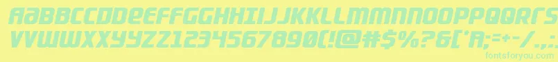Lightsider-Schriftart – Grüne Schriften auf gelbem Hintergrund
