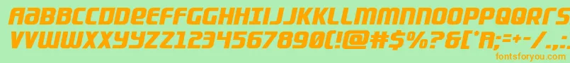 Lightsider Font – Orange Fonts on Green Background