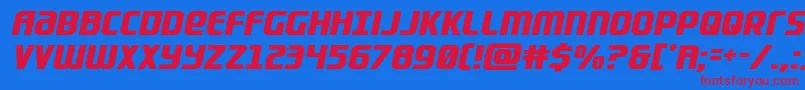 Lightsider Font – Red Fonts on Blue Background