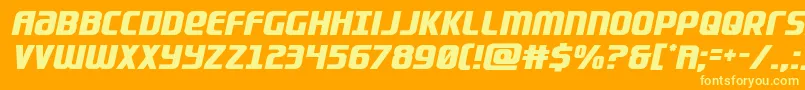 Lightsider Font – Yellow Fonts on Orange Background