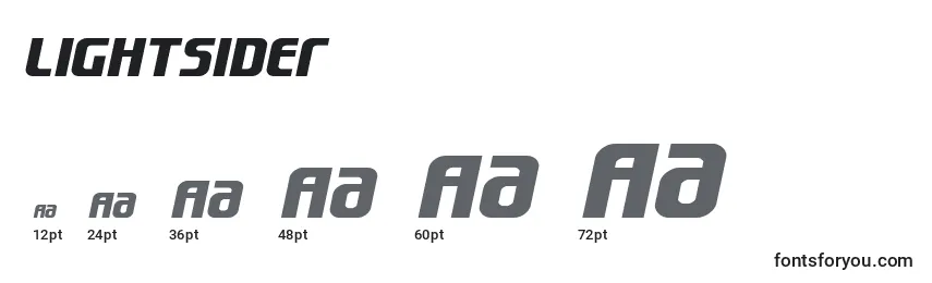 Lightsider Font Sizes