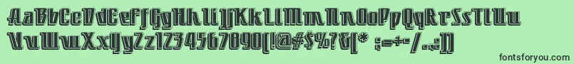 Littledeucecoupenf Font – Black Fonts on Green Background