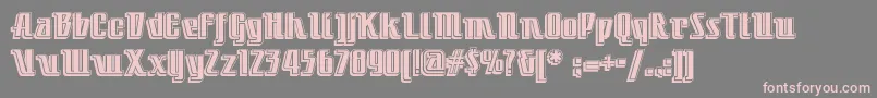 Littledeucecoupenf Font – Pink Fonts on Gray Background