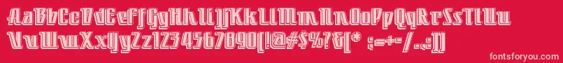 Littledeucecoupenf Font – Pink Fonts on Red Background