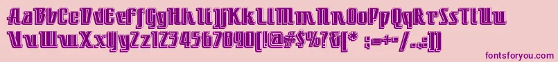 Littledeucecoupenf Font – Purple Fonts on Pink Background