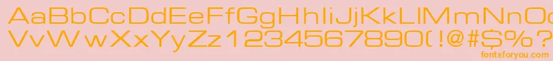 EurasiaextendedRegular-Schriftart – Orangefarbene Schriften auf rosa Hintergrund