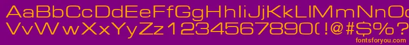 EurasiaextendedRegular Font – Orange Fonts on Purple Background