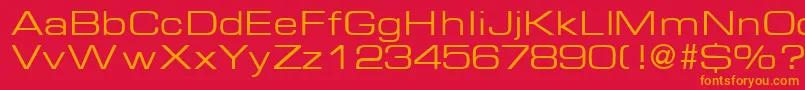 EurasiaextendedRegular Font – Orange Fonts on Red Background