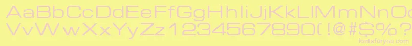 EurasiaextendedRegular Font – Pink Fonts on Yellow Background