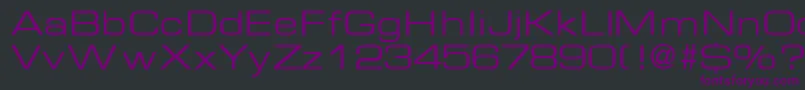Fonte EurasiaextendedRegular – fontes roxas em um fundo preto