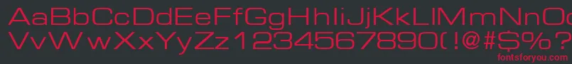 EurasiaextendedRegular Font – Red Fonts on Black Background