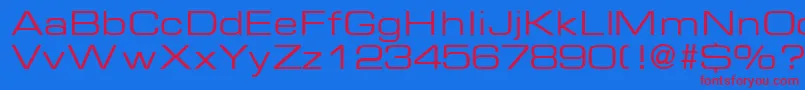 EurasiaextendedRegular-Schriftart – Rote Schriften auf blauem Hintergrund
