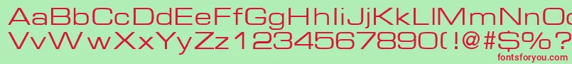 EurasiaextendedRegular Font – Red Fonts on Green Background