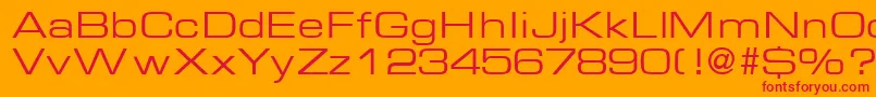 EurasiaextendedRegular Font – Red Fonts on Orange Background