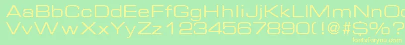 EurasiaextendedRegular Font – Yellow Fonts on Green Background