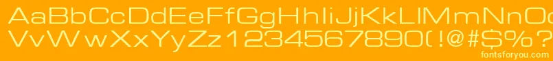 Więcej informacji o czcionce EurasiaextendedRegular Czcionka EurasiaextendedRegular – żółte czcionki na pomarańczowym tle