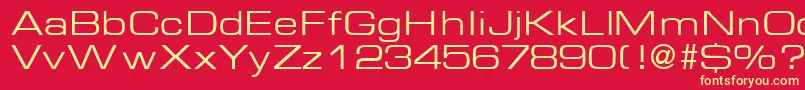 EurasiaextendedRegular Font – Yellow Fonts on Red Background