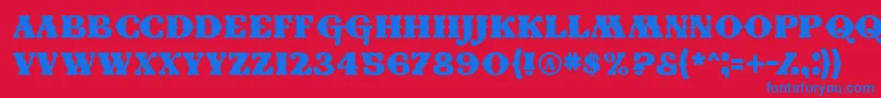 ConeyIsland Font – Blue Fonts on Red Background