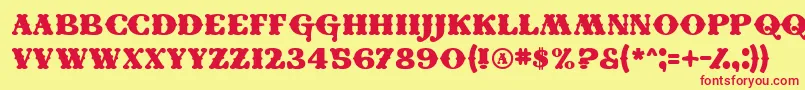 ConeyIsland Font – Red Fonts on Yellow Background