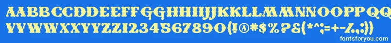 ConeyIsland Font – Yellow Fonts on Blue Background