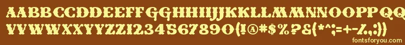 ConeyIsland Font – Yellow Fonts on Brown Background