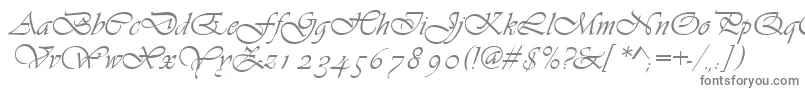 フォントAsylbekm13vivante.Kz – 白い背景に灰色の文字