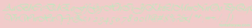 Asylbekm13vivante.Kz Font – Green Fonts on Pink Background