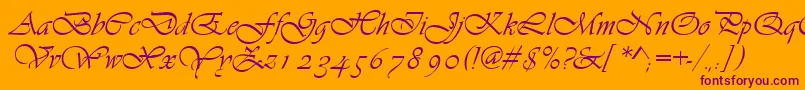 Police Asylbekm13vivante.Kz – polices violettes sur fond orange