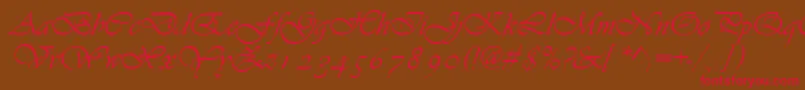 Asylbekm13vivante.Kz Font – Red Fonts on Brown Background