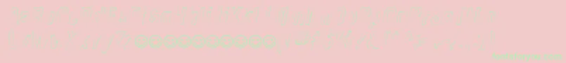 NewsideFpOutlineItalic Font – Green Fonts on Pink Background