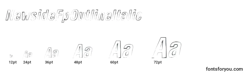 NewsideFpOutlineItalic Font Sizes