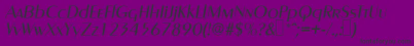 GreyhoundItalic Font – Black Fonts on Purple Background