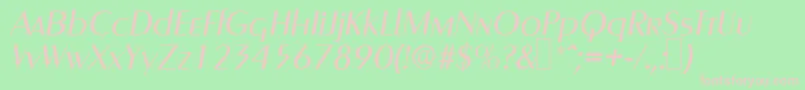 GreyhoundItalic Font – Pink Fonts on Green Background