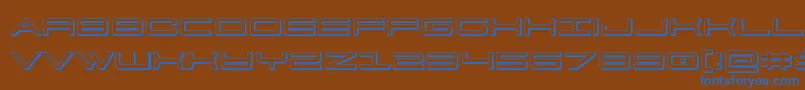 911porschav33D Font – Blue Fonts on Brown Background
