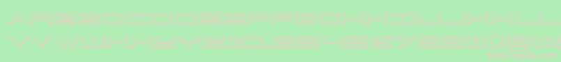 フォント911porschav33D – 緑の背景にピンクのフォント