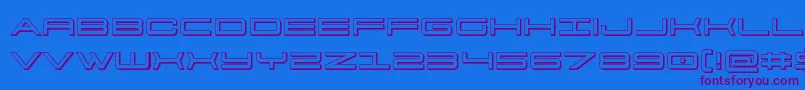 911porschav33D Font – Purple Fonts on Blue Background