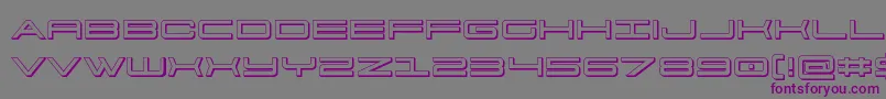 911porschav33D Font – Purple Fonts on Gray Background