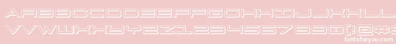 フォント911porschav33D – ピンクの背景に白い文字
