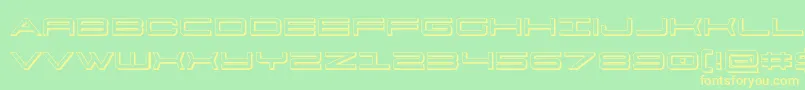 911porschav33D Font – Yellow Fonts on Green Background