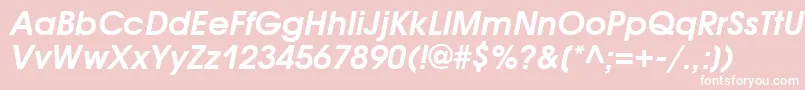 AvantgardegothicbttBolditalic Font – White Fonts on Pink Background