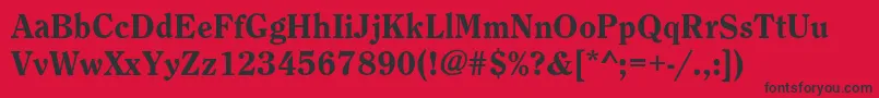 ClearfaceHeavyDtc Font – Black Fonts on Red Background