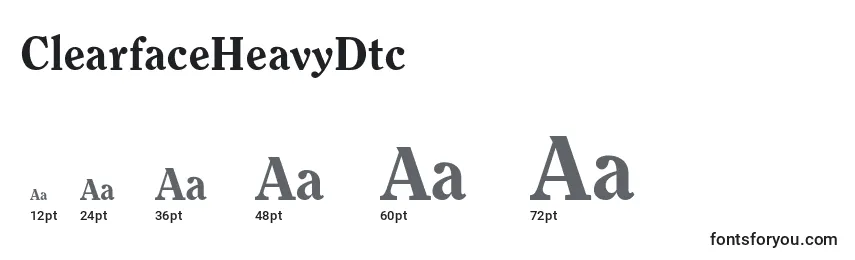 ClearfaceHeavyDtc Font Sizes