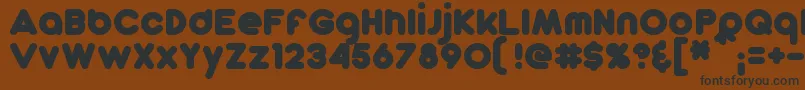 Czcionka DunkinSansBold – czarne czcionki na brązowym tle
