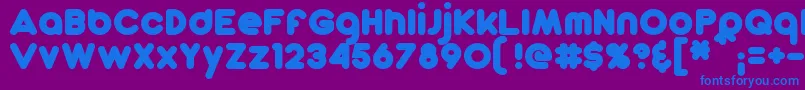 DunkinSansBold Font – Blue Fonts on Purple Background