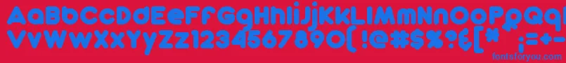 DunkinSansBold Font – Blue Fonts on Red Background