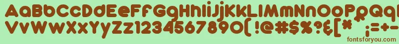 DunkinSansBold Font – Brown Fonts on Green Background