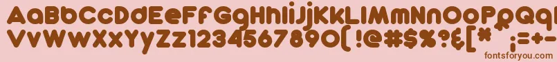 DunkinSansBold Font – Brown Fonts on Pink Background